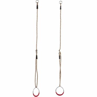 Metalen turnringen rood
