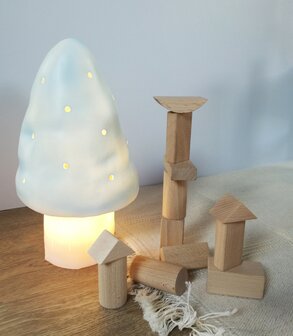 LAMP PADDENSTOEL KLEIN BLAUW