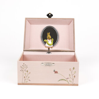 Muzikaal juwelenkoffertje konijn &amp; lieveheersbeestje