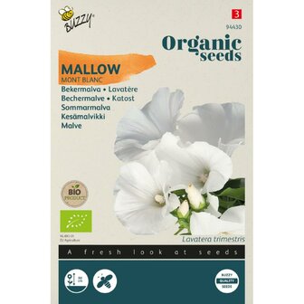 Buzzy Organic Lavatera, Bekermalva Mont Blanc BIO