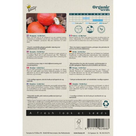 Buzzy&reg; Organic Pompoen Uchiki Kuri (BIO)