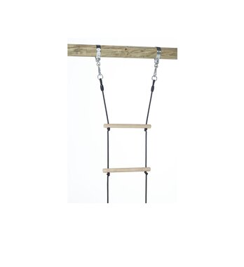 Dice Houten touwladder 6 sporten zwart touw