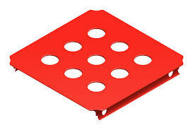 Gatenpaneel 40 × 40 cm rood