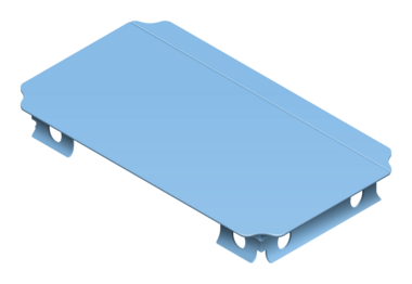 paneel 40 x 20 lichtblauw