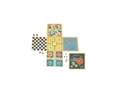 5 spellen in 1 doos