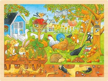 Puzzel onze tuin boven - onder