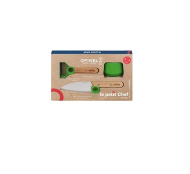 Kinderkeukenset, Opinel Le Petit Chef, 3-delig Groen