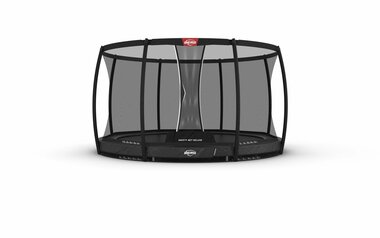 BERG Champion InGround 380 grijs + Deluxe veiligheidsnet