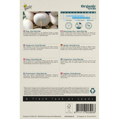Buzzy® Organic Raap Platte Witte Mei (BIO)