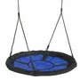 nestschommel 'swibee' - gevlochten zwart touw - blauw/zwart