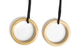 Dice Houten turnringen (zwart touw)